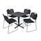 Cain Cain Square Table & Chair Set, Wood, Metal, Polypropylene Top TB3030GY44BK - alternate 1